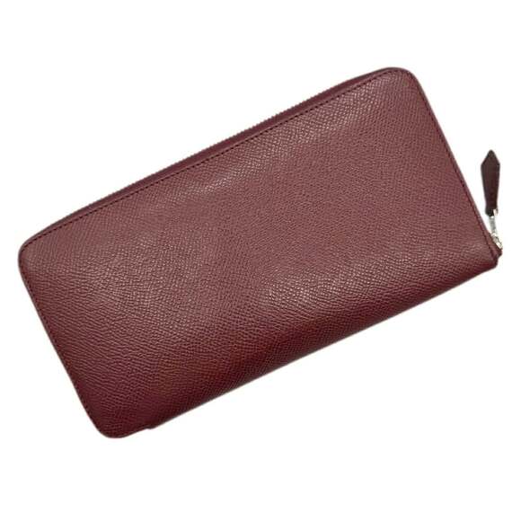 HERMES Azap Long Silk In Round Wallet Epson Rouge H □R engraved 2014 Women's ...